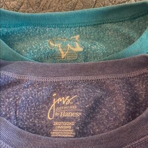 Hanes Blue and Teal sweatshirts
